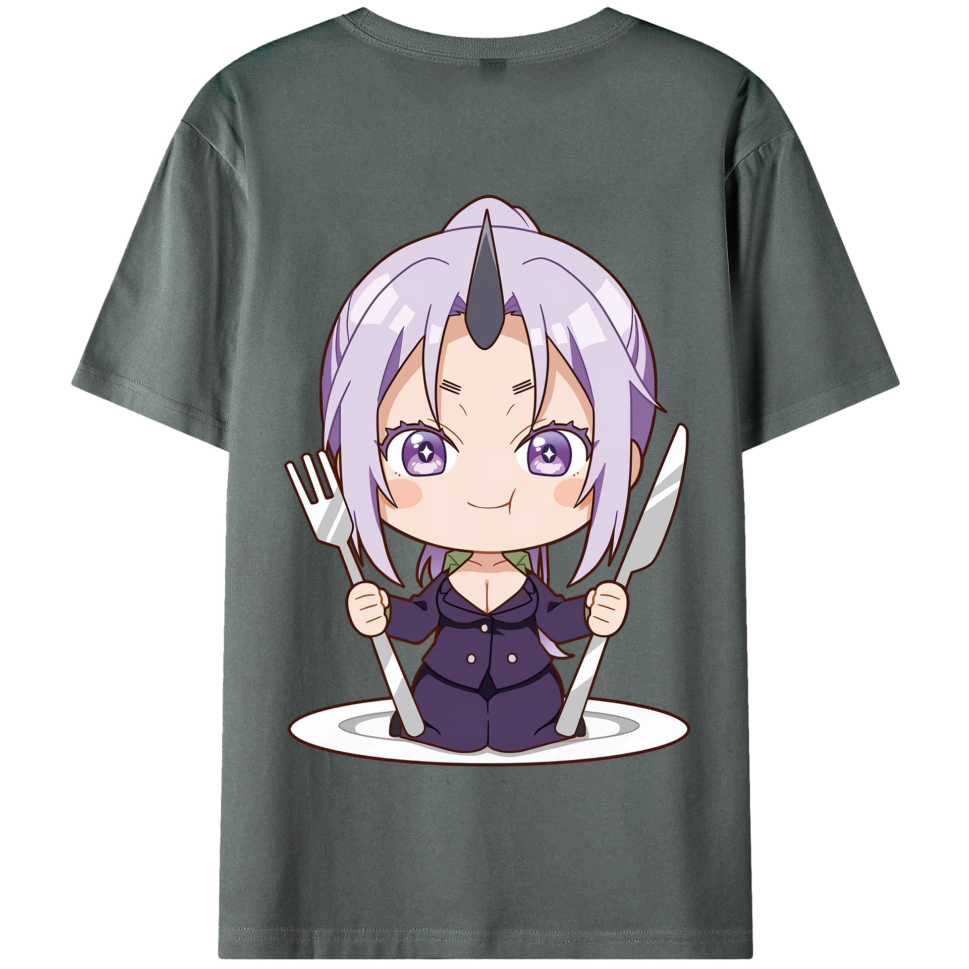 （画像用） 転スラ Regarding Reincarnated to Slime 綿100％半袖Tシャツ（背面プリント）
